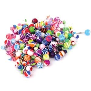 BODYJ4YOU 10pcs 14g Mix Color Belly Button Rings